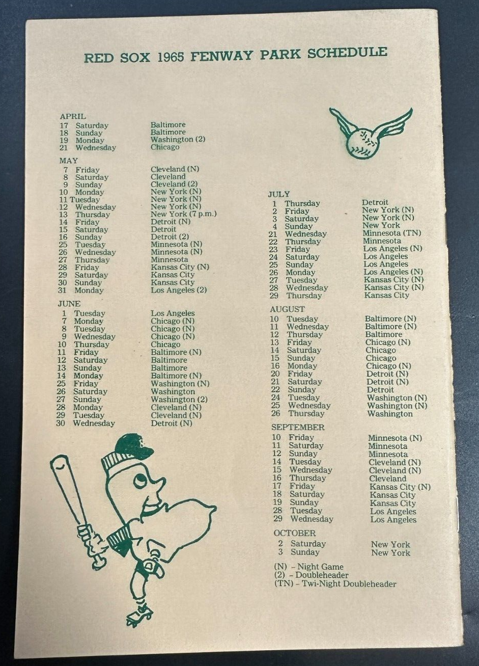 Jan 28, 1965 26th Annual Baseball Writers Association America Dinner Program
