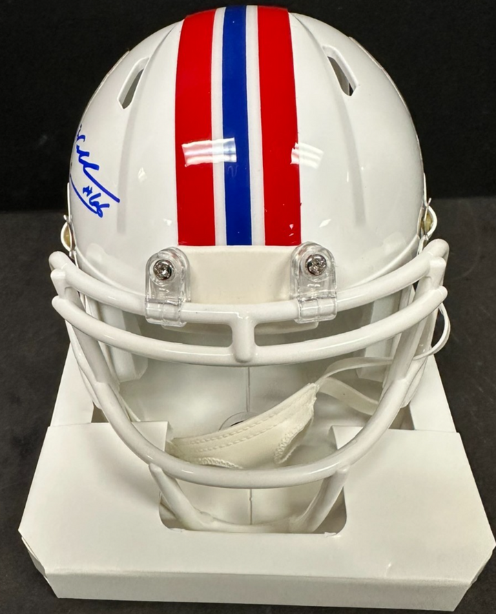 Will Campbell Autographed New England Patriots Mini Helmet JSA