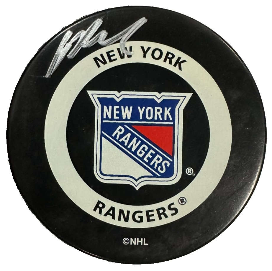 Pavel Bure Autographed New York Rangers Official Game Puck BAS NHL
