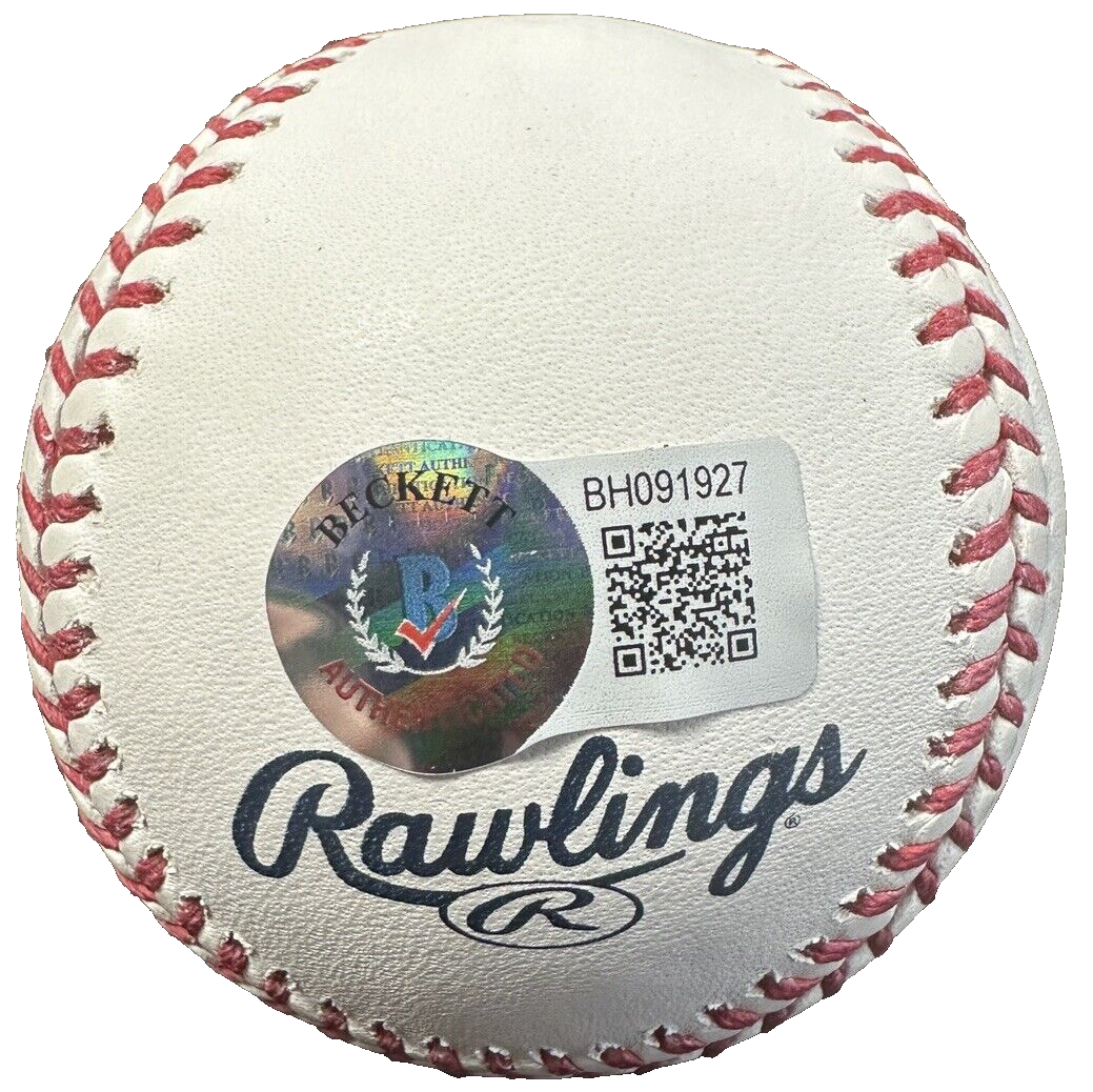 David Ortiz Autographed Official 2007 World Series Logo Baseball Red Sox BAS
