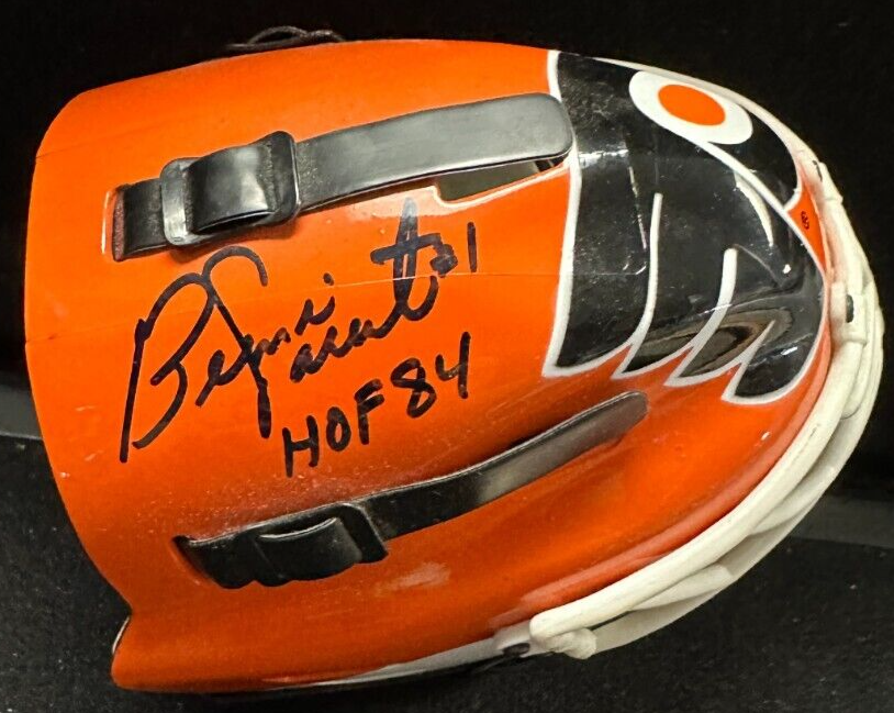 Bernie Parent Autographed Philadelphia Flyers Mini Goalie Mask W/ HOF 84