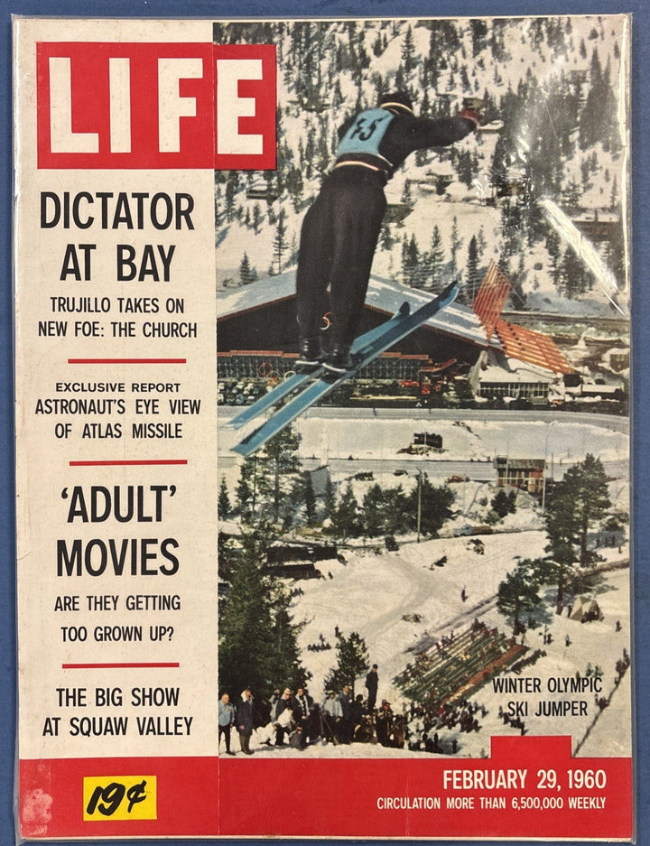 Life Magazine Winter Olympic Ski Jumper & Big Show At Squaw Valley Feb 29 1960