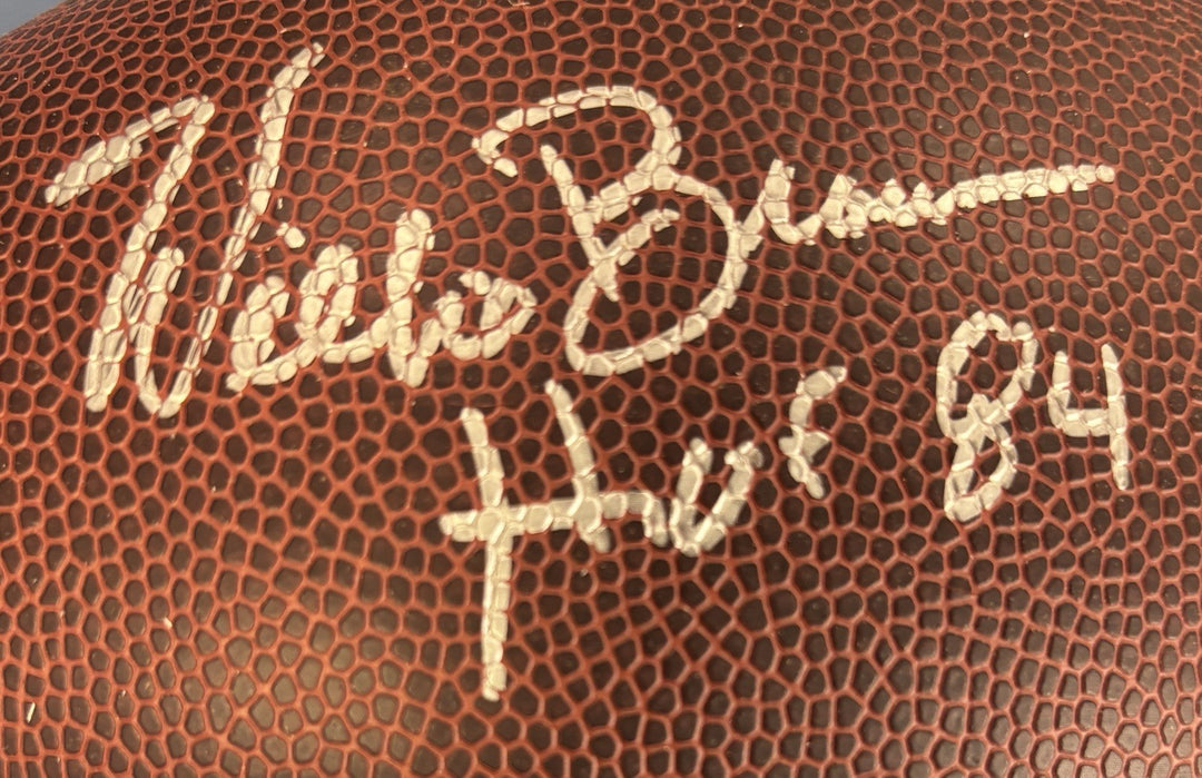 Willie Brown HOF Signed Wilson Football Los Angeles Raiders Sportsworld COA