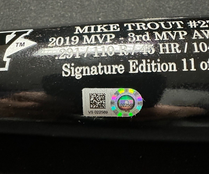 Mike Trout Autographed 2019 AL MVP Award Winner Commemorative Bat /500 MLB Holo