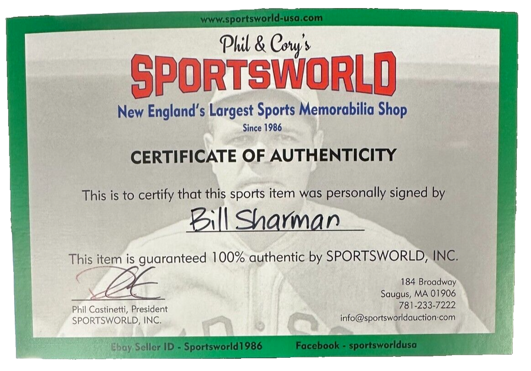 Bill Sharman Autographed Spalding NBA Basketball HOF Boston Celtics