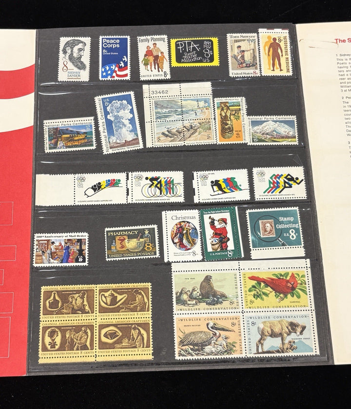Lot Of 8 US Mint Stamp Sets 1972 Thru 1979 Original Envelopes