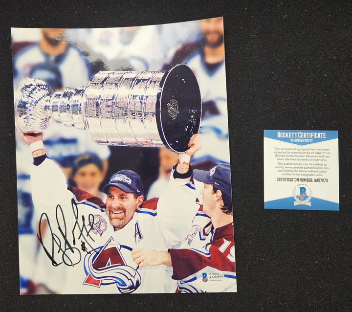 Ray Bourque Signed Colorado Avalanche Stanley Cup 8x10 Photo Beckett COA 