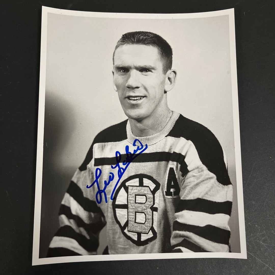 Leo Labine Signed 8x10 Boston Bruins Sportsworld