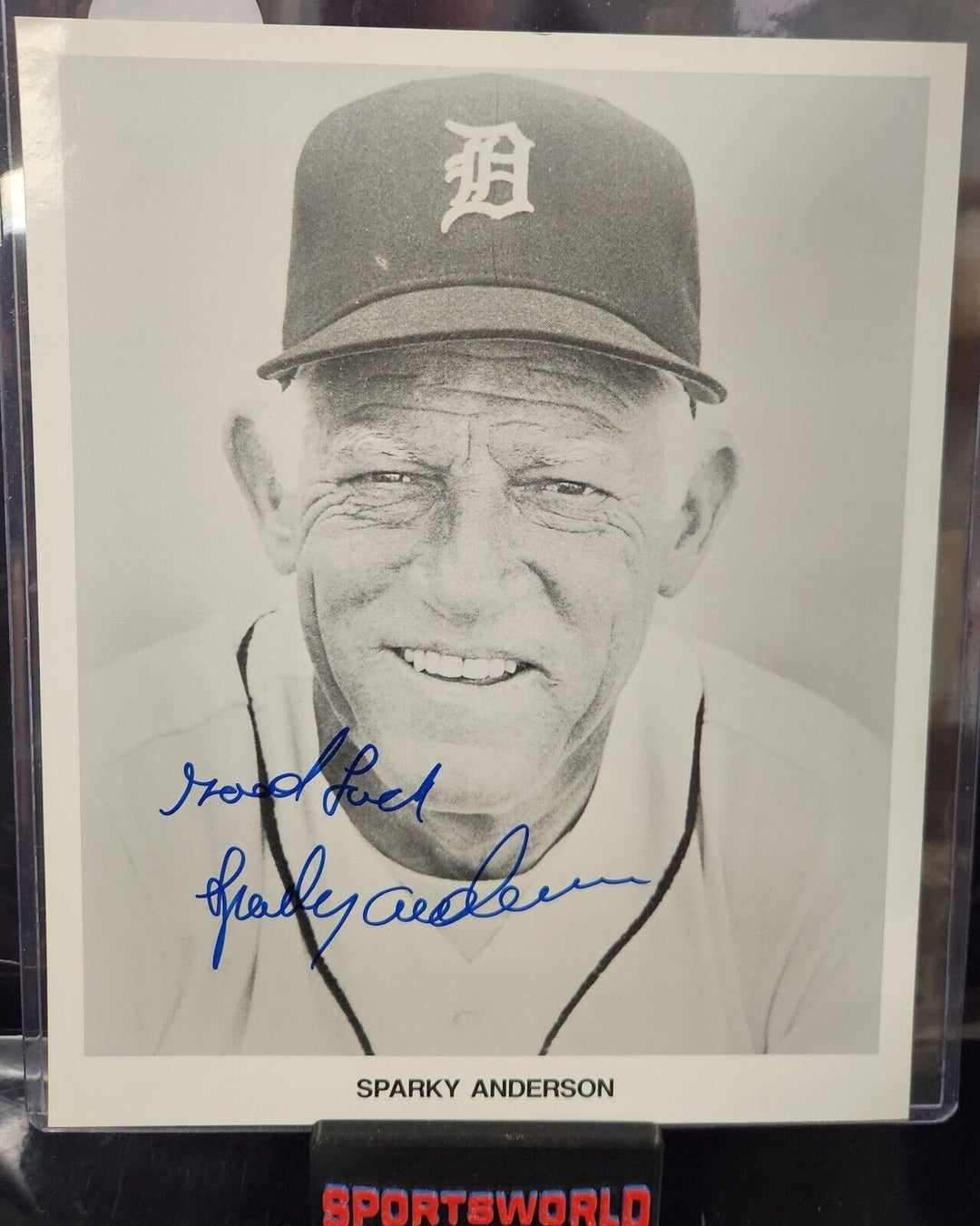 Sparky Anderson Signed Inscribed 8x10 Photo Detroit Tigers Reds HOF COA