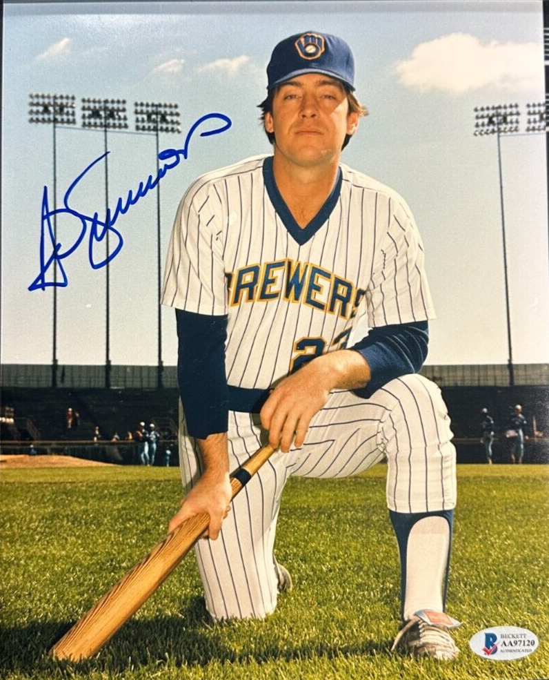 Ted Simmons Autographed Milwaukee Brewers 8x10 Photo HOF BAS