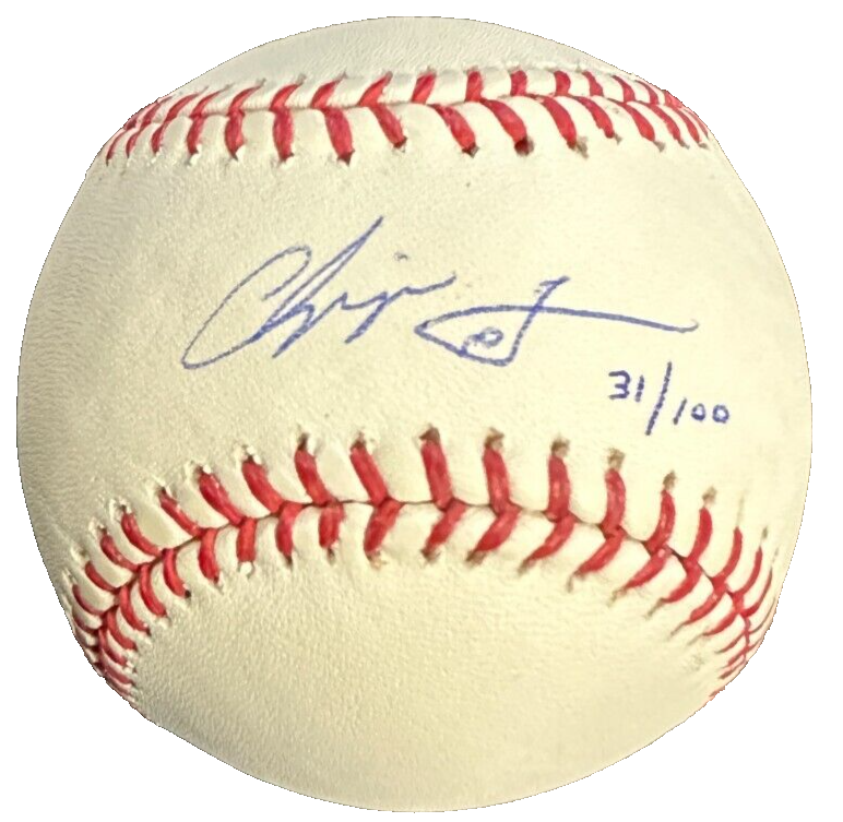 Chipper Jones Autographed Career Stats Commemorative Baseball PSA/DNA/100