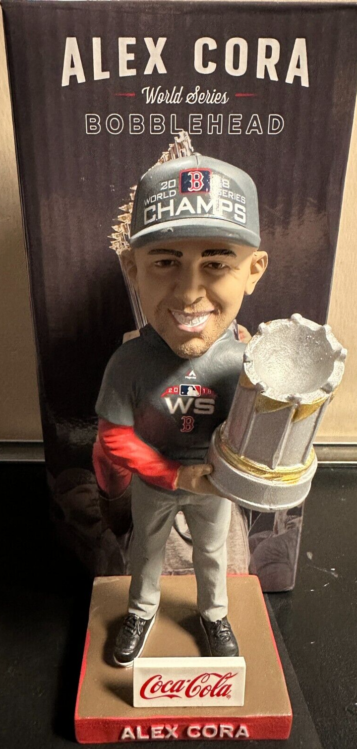 NIB Alex Cora 2018 World Series Bobble Head Boston Red Sox SGA