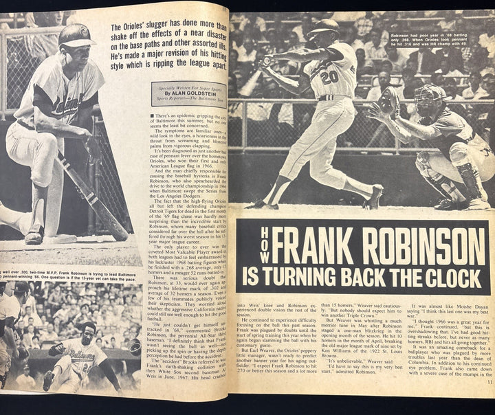 September 1969 Super Sports Magazine Frank Robinson / Juan Marichal
