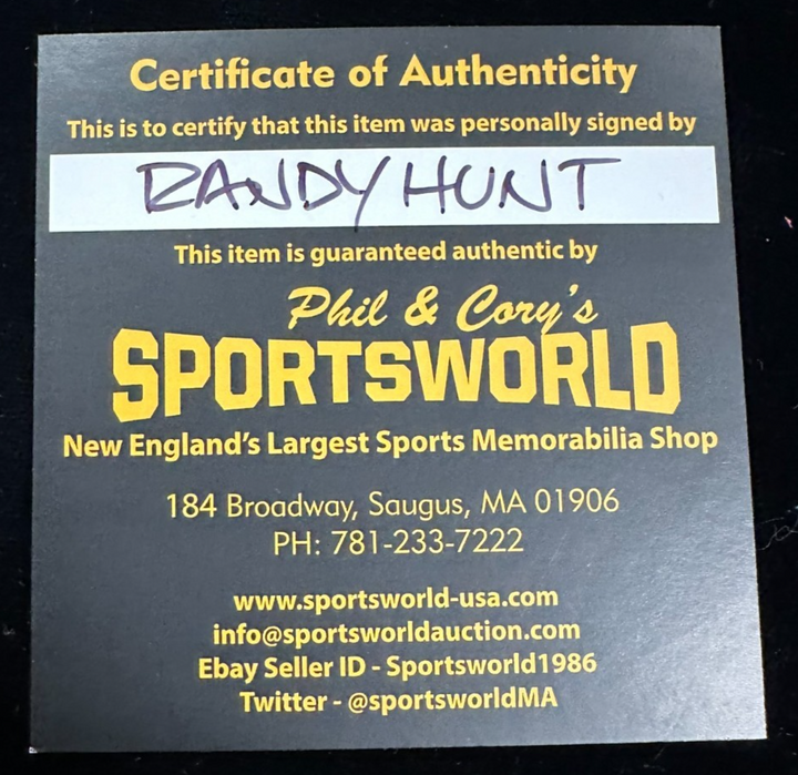 Randy Hunt Autographed Rawlings National League Baseball W/ Rookie 1986 Insc