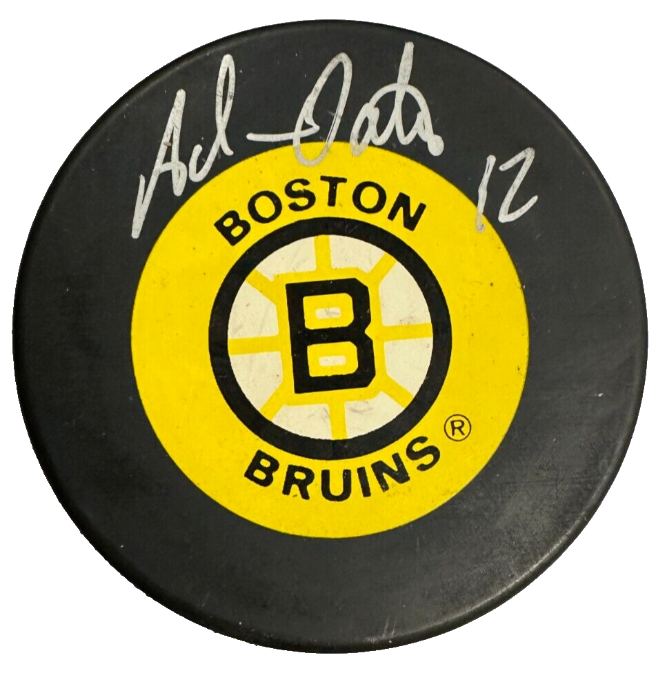 Adam Oates Autographed Boston Bruins Hockey Puck HOF