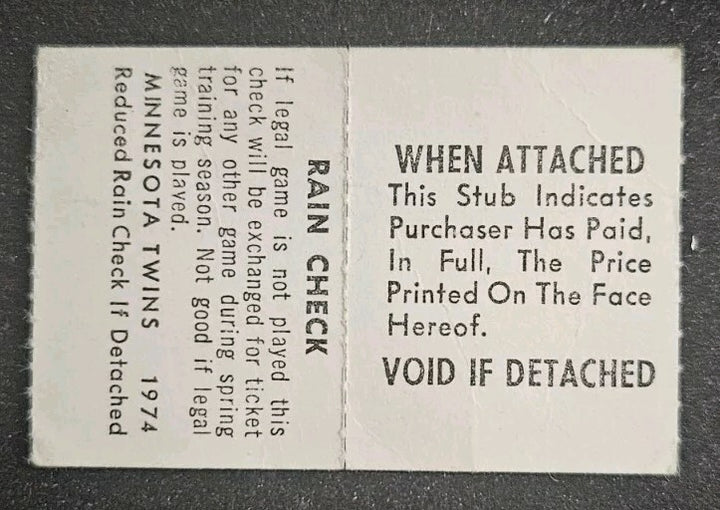 3/24/74 Red Sox vs. Twins Spring Training Program & Ticket Stub
