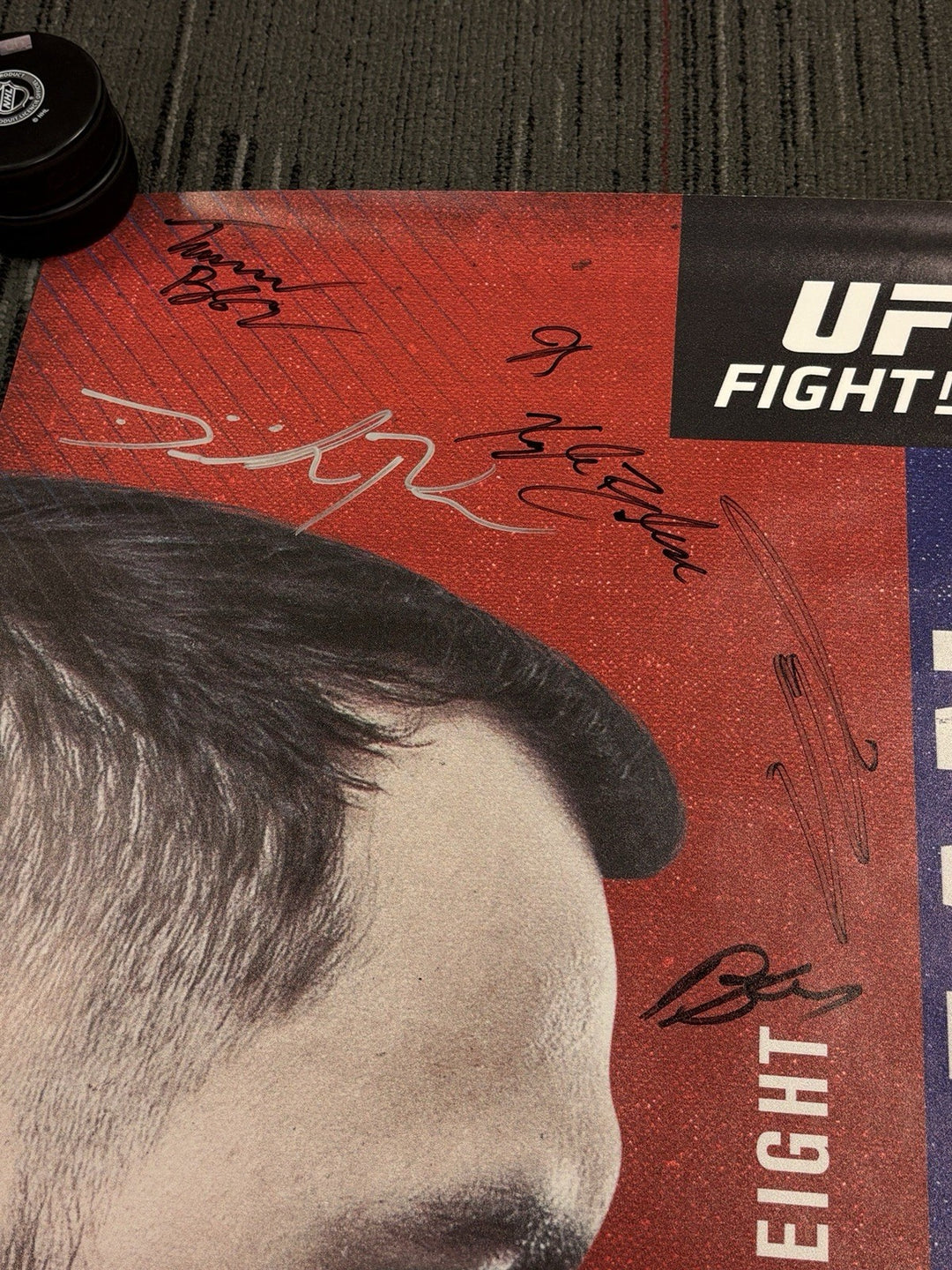 UFC Fight Night 10/18/19 Boston Signed Poster 24 Signatures Reyes Weidman 42/125