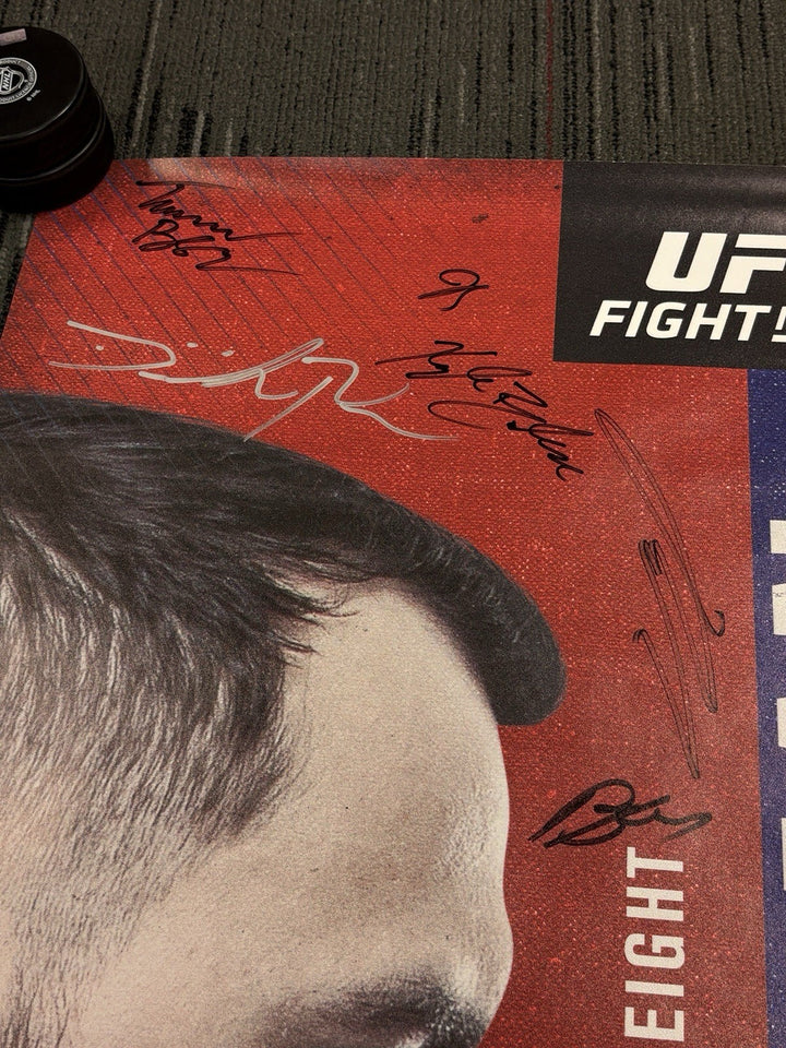 UFC Fight Night 10/18/19 Boston Signed Poster 24 Signatures Reyes Weidman 42/125