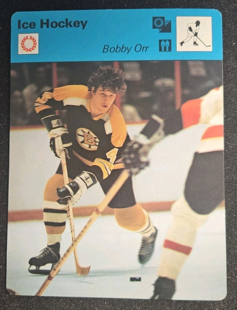 1977 Sportscasters Series 01 Lausanne Printed in Japan Bobby Orr #01-02 HOF