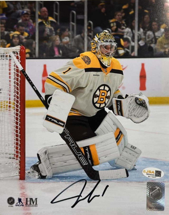 Jeremy Swayman Autographed 8x10 Boston Bruins Photo JSA NHL