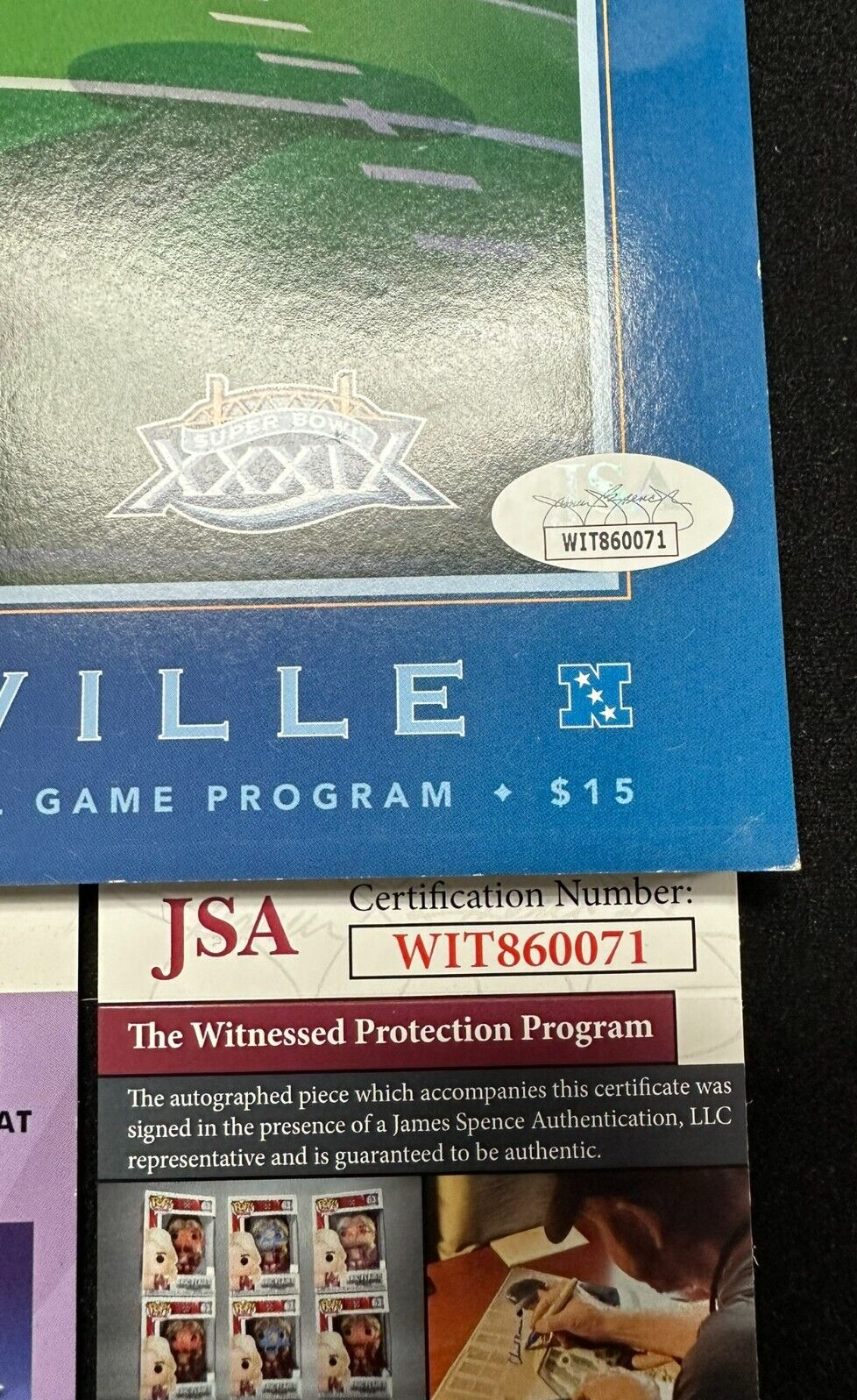 Adam Vinatieri Signed Super Bowl XXXIX Program & Ticket Stub JSA Patriots