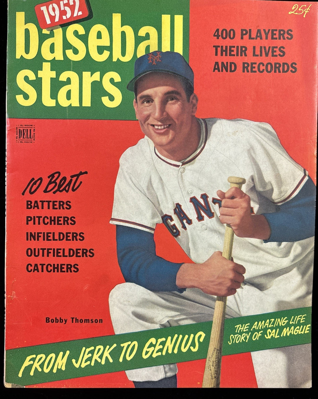 1952 Dell Baseball Stars magazine Bobby Thomson New York Giants