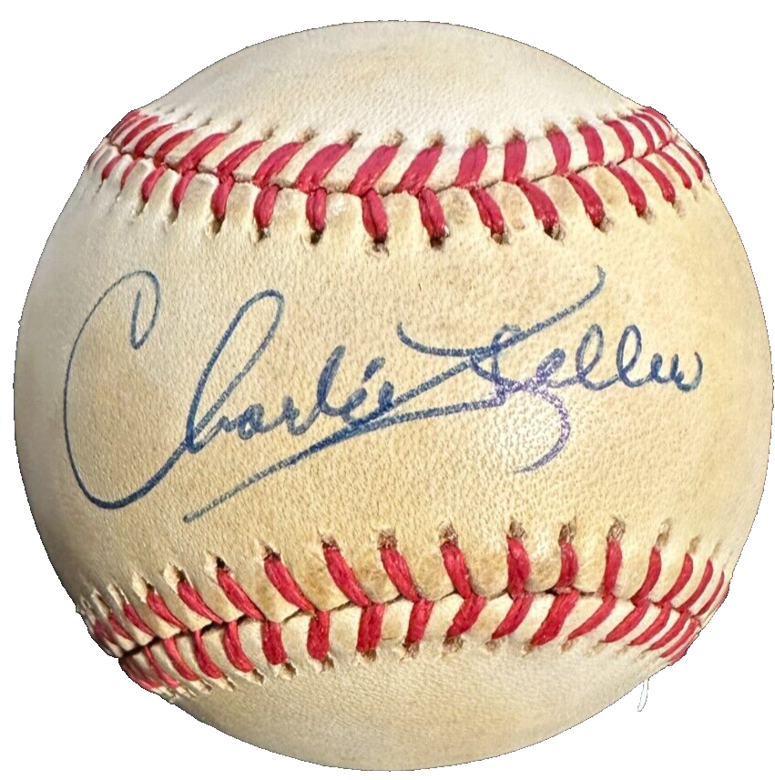 Charlie Keller Autographed American League Baseball Yankees Tigers BAS