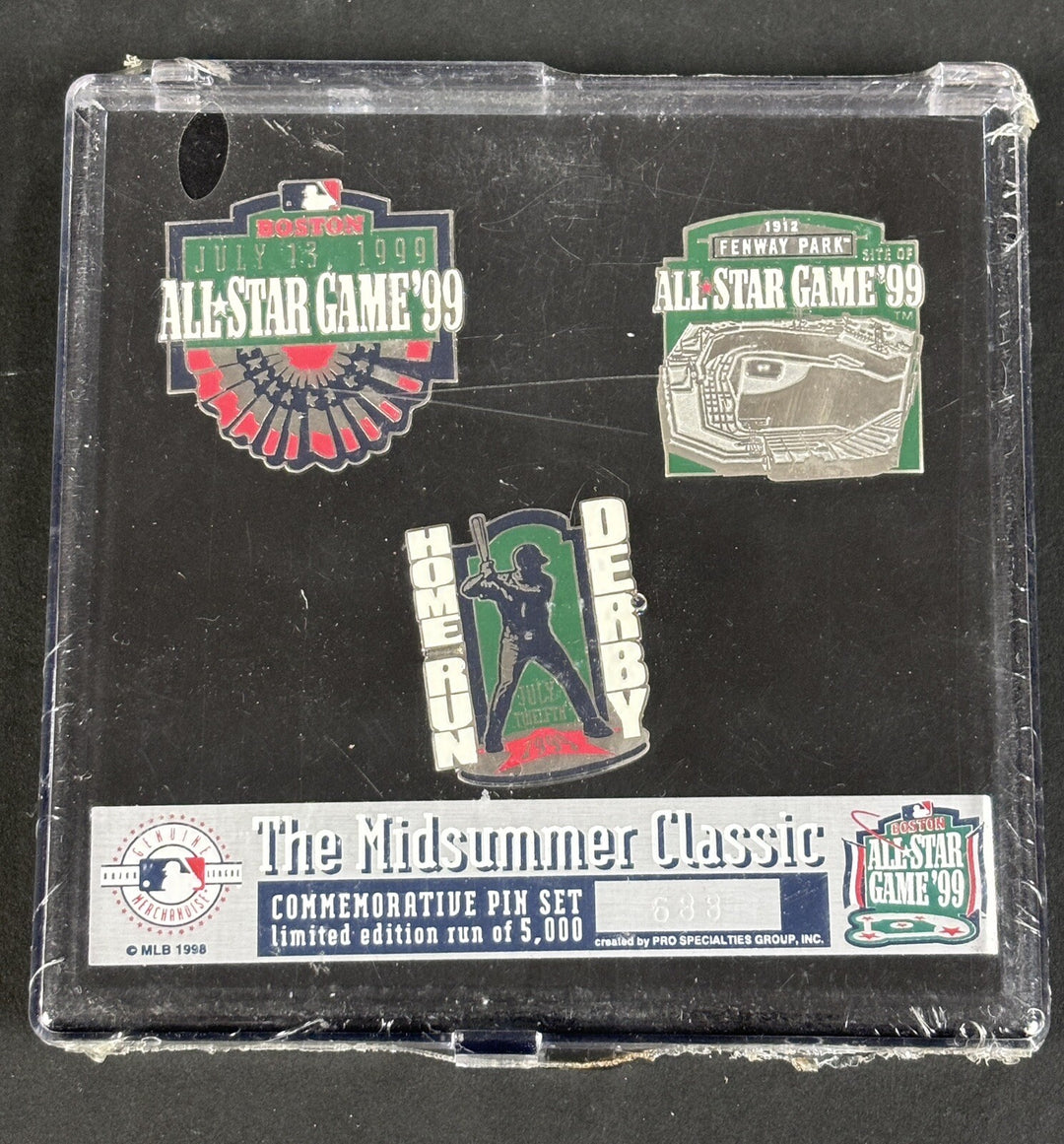 1999 MLB All Star Game Home Run Derby Fenway Park Pin Set 688/5000