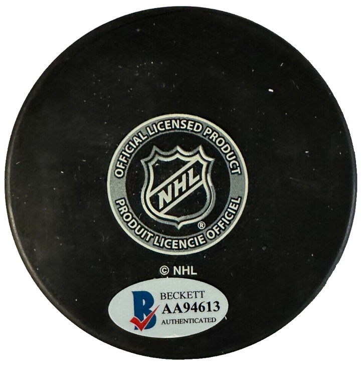 Tomas Kaberle Autographed Boston Bruins Hockey Puck BAS NHL