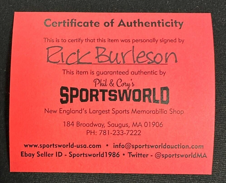 Rick Burleson Autographed Rawlings Gold Glove Baseball Boston Red Sox