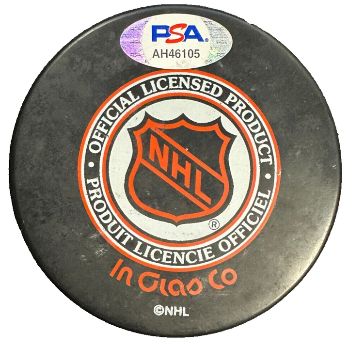 Maurice Richard Autographed Stanley Cup 100th Anniversary Puck PSA
