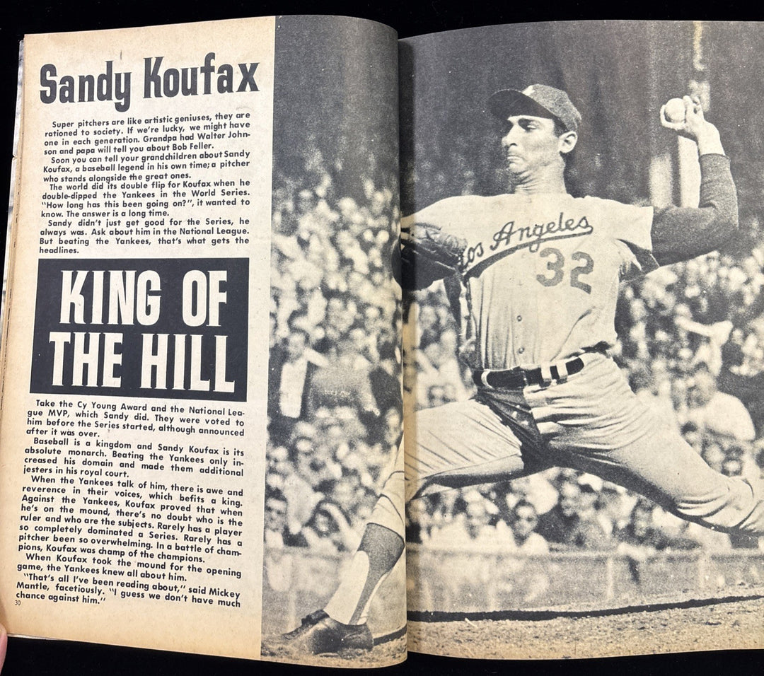 1964 BASEBALL MAGAZINE WITH SANDY KOUFAX LOS ANGELES DODGERS COVER