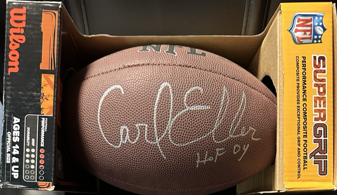 Carl Eller Autographed Wilson NFL Football W/ HOF 04 Insc Vikings