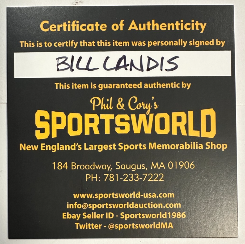 Bill Landis Autographed Fenway Park 100th Anniversary Baseball Red Sox