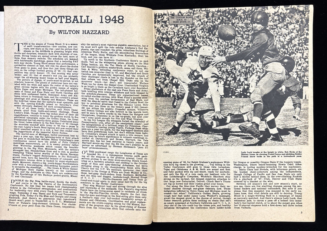 1948 Illustrated Football Annual Chuck Bednarik Univ Of Pennsylvania