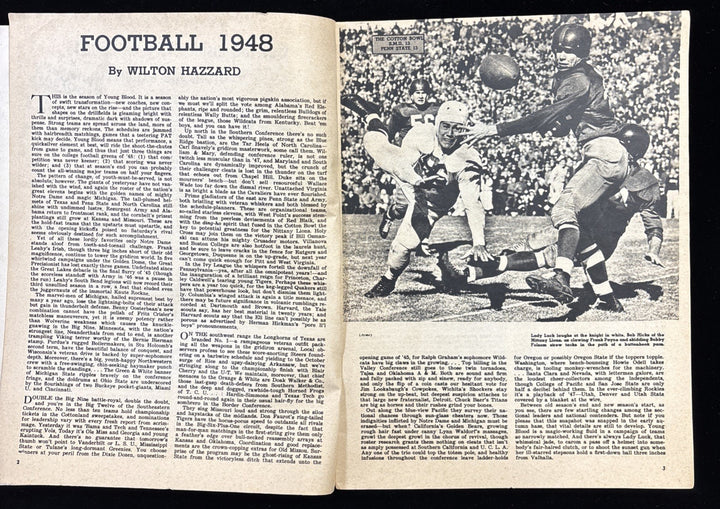 1948 Illustrated Football Annual Chuck Bednarik Univ Of Pennsylvania