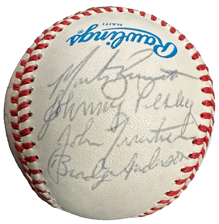 1988 Boston Red Sox Team Autographed Baseball Clemens Boggs Rice Smith