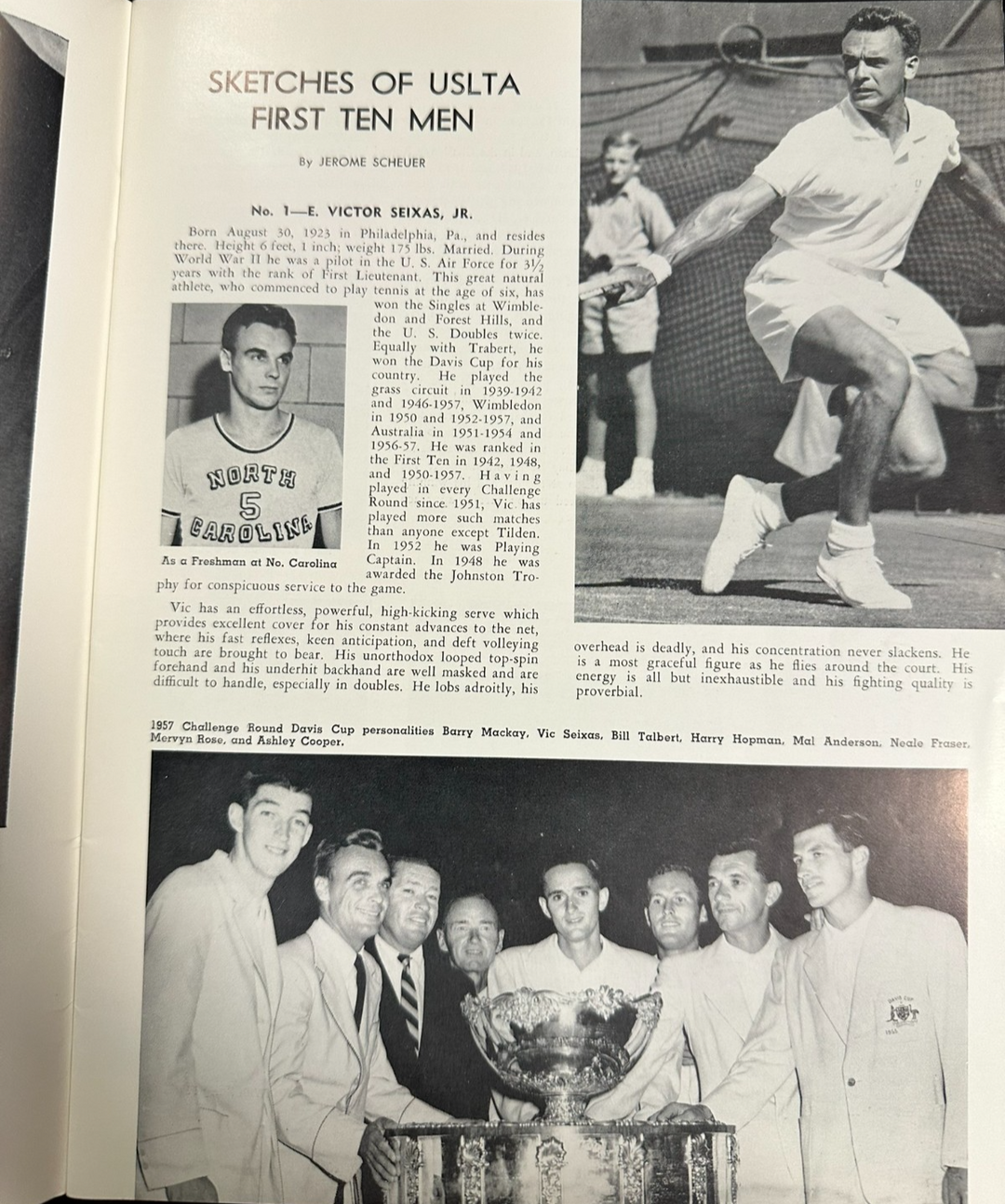 1958 USLTA Tennis National Doubles Championships Program Althea Gibson