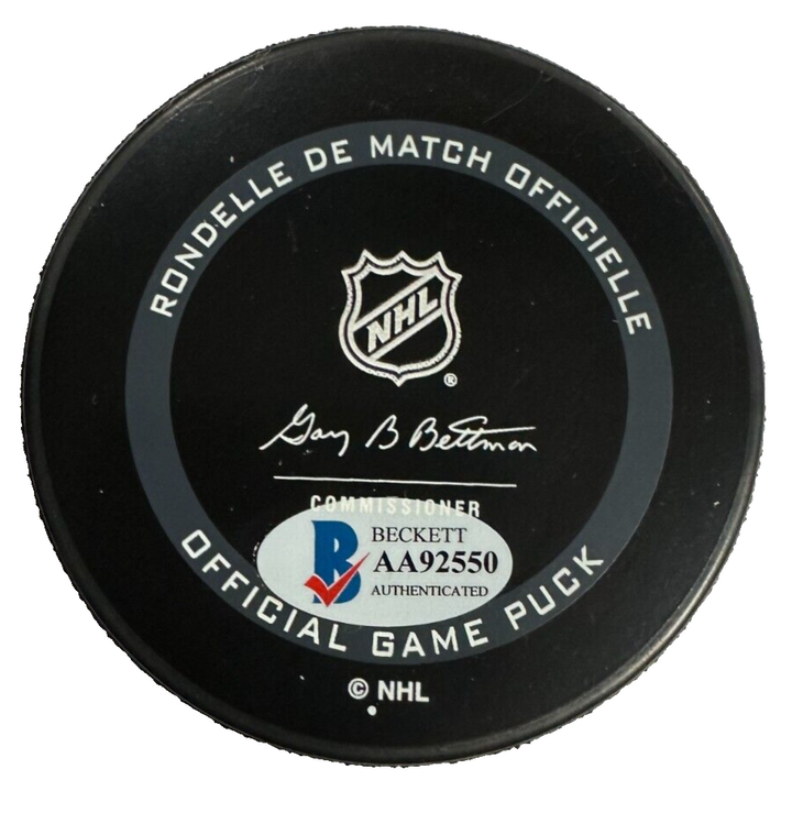 Jean Ratelle Autographed New York Rangers Official Game Puck BAS