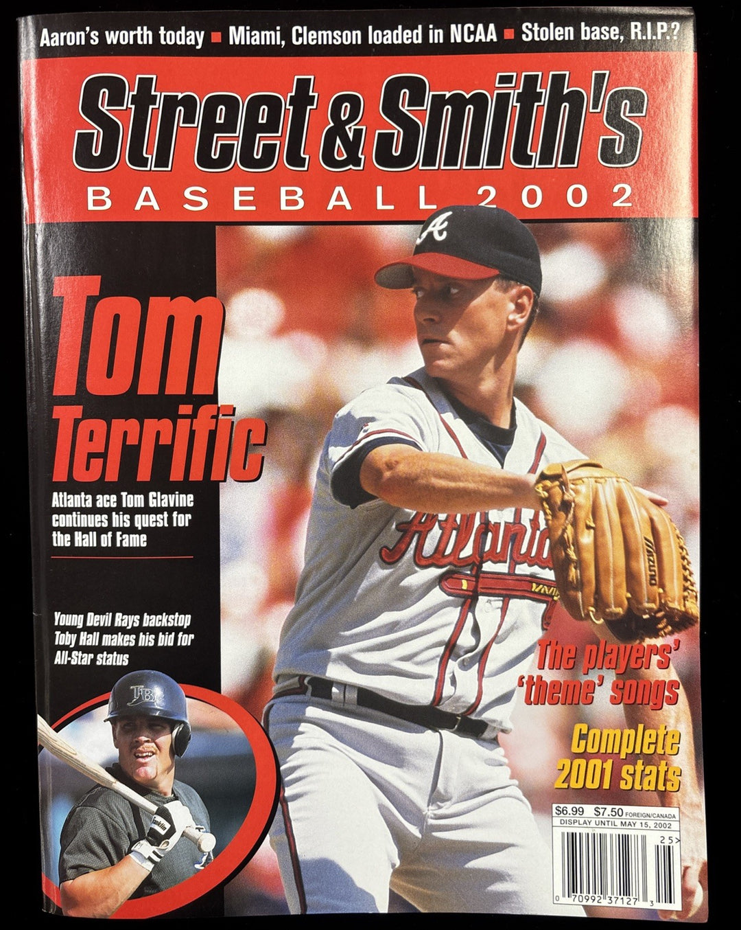 2002 Street & Smiths Baseball Magazine Tom Glavine Atlantic Braves