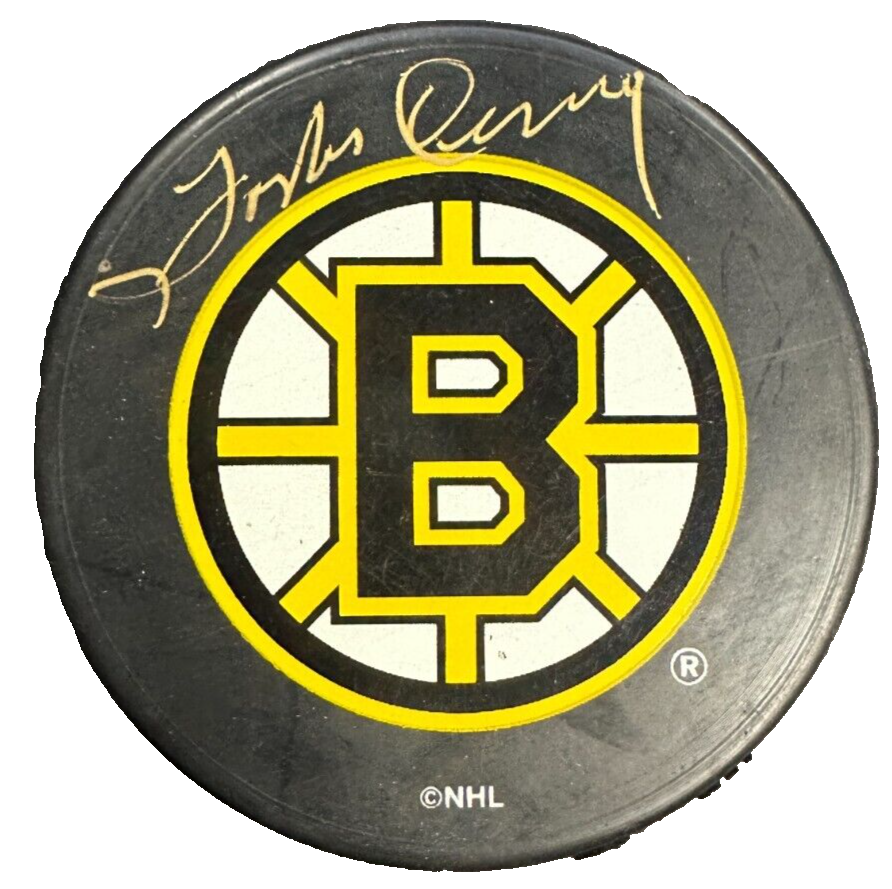 Forbes Kennedy Autographed Boston Bruins Hockey Puck NHL