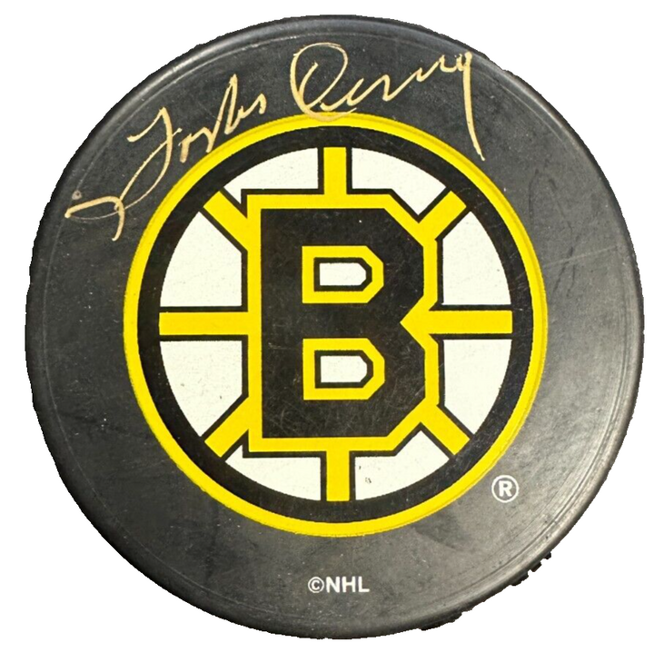 Forbes Kennedy Autographed Boston Bruins Hockey Puck NHL