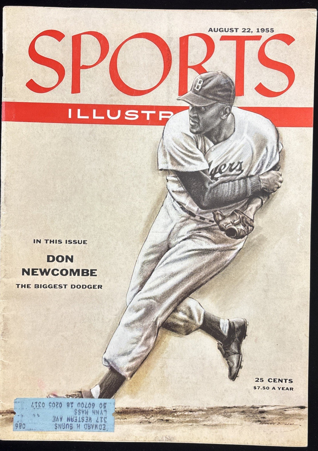 August 22 1955 Sports Illustrated Don Newcombe Cover Brooklyn Dodgers