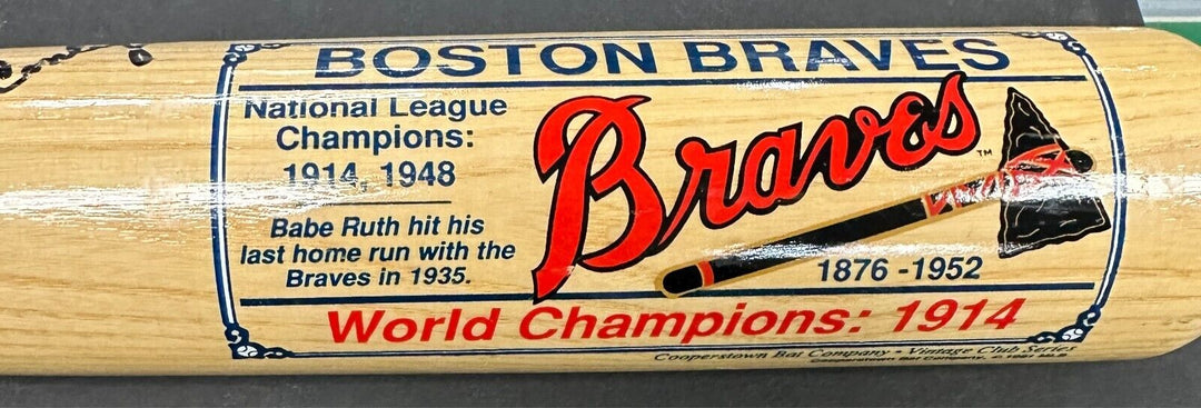Gene Conley Autographed Boston Braves Cooperstown Bat Co Commemorative Bat