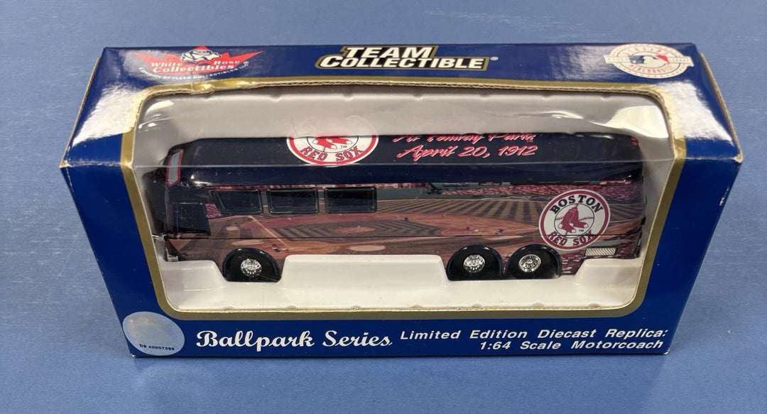 MLB Baseball White Rose DieCast Ballpark Series Boston Red Sox 1:64 Bus