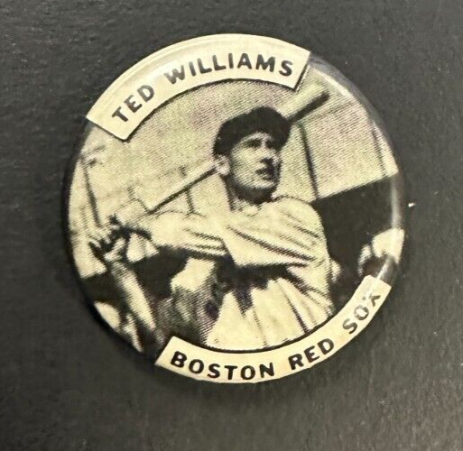 1950s Ted Williams Boston Red Sox PM10 Stadium Pin No B On Cap