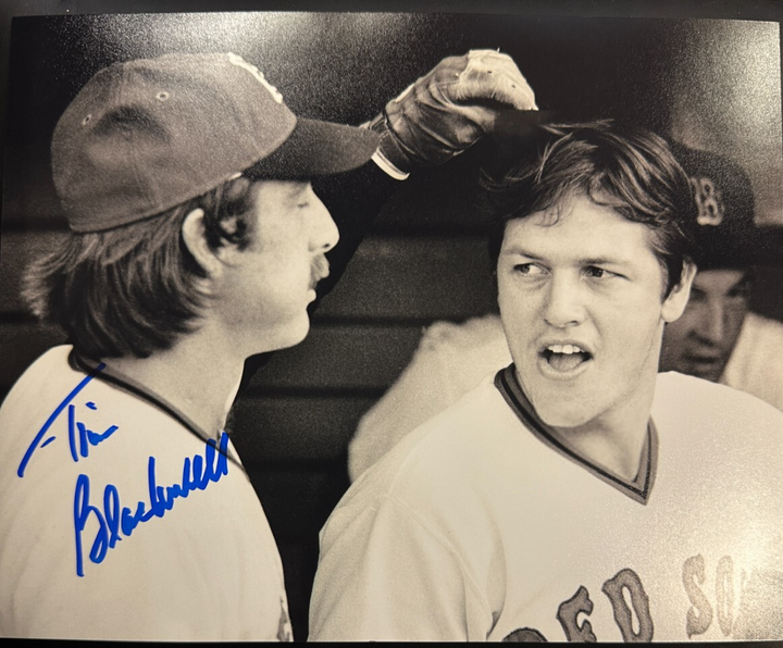 Tim Blackwell Autographed 8x10 Photo 1975 Boston Red Sox