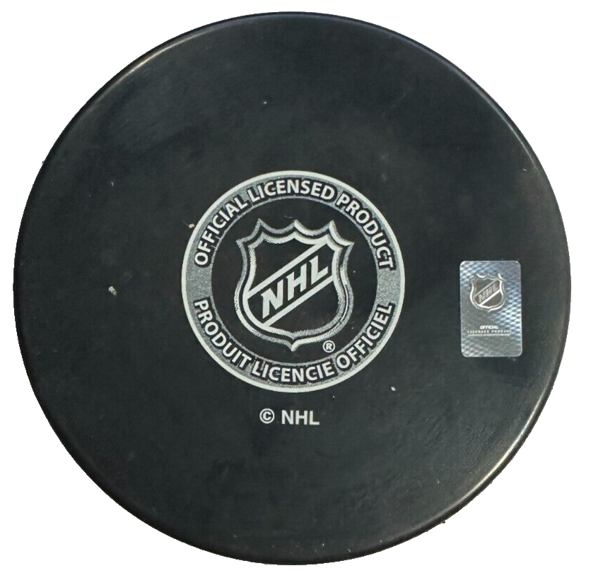 Bill Lesuk Autographed Boston Bruins Hockey Puck NHL