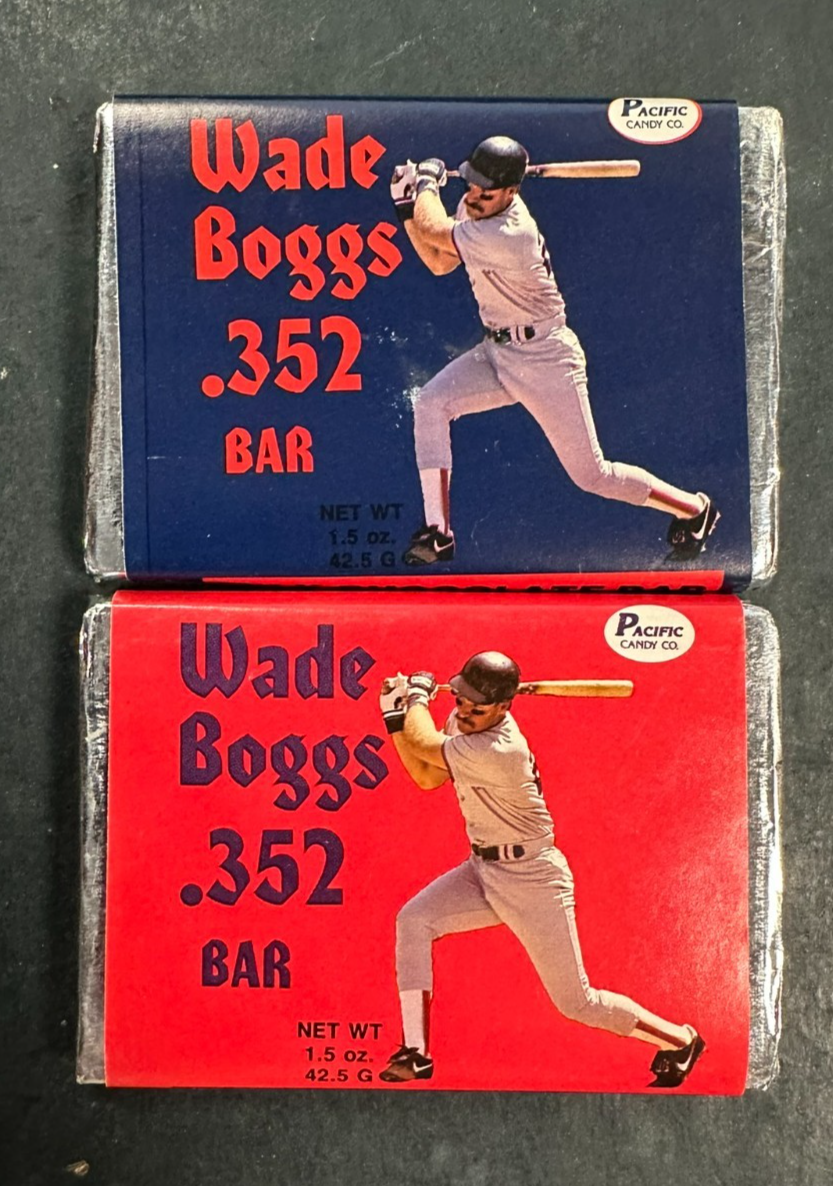 Lot of 2 Wade Boggs .352 Candy Bars Pacific Candy Company Boston Red Sox