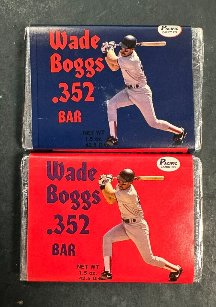 Lot of 2 Wade Boggs .352 Candy Bars Pacific Candy Company Boston Red Sox